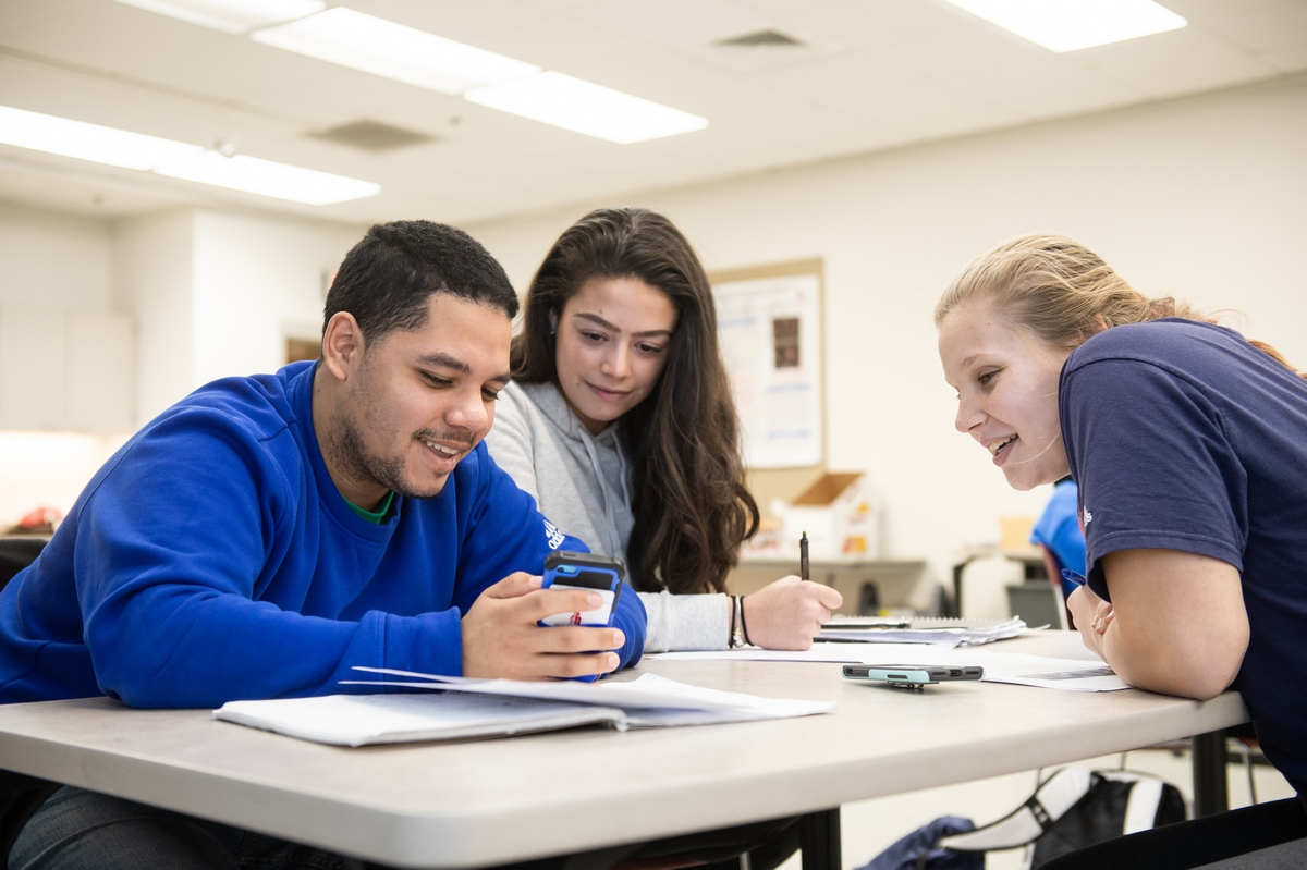 students in class